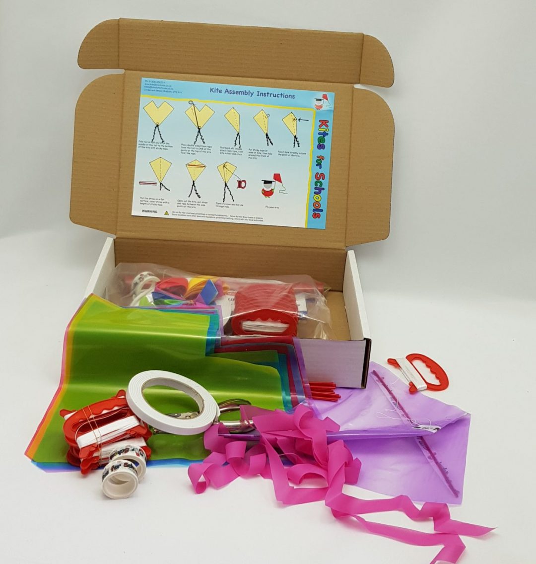 Classroom pack 20 kite kits assorted colours Kites for Schools